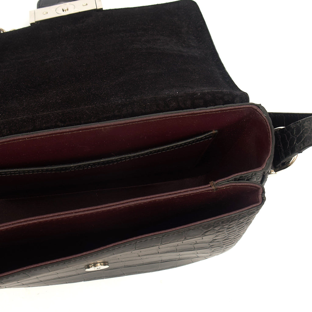 Mulberry Shoulder Bag Keeley in Black, Exotic Effect Leather — Alternate View 17