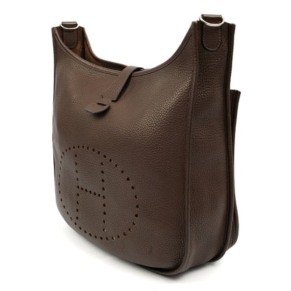 Hermes Evelyne 29 in Cacao, Togo Leather — Alternate View 16