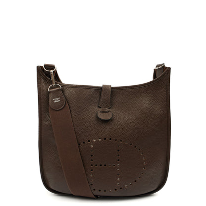 Hermes Evelyne 29 in Cacao, Togo Leather — Front View