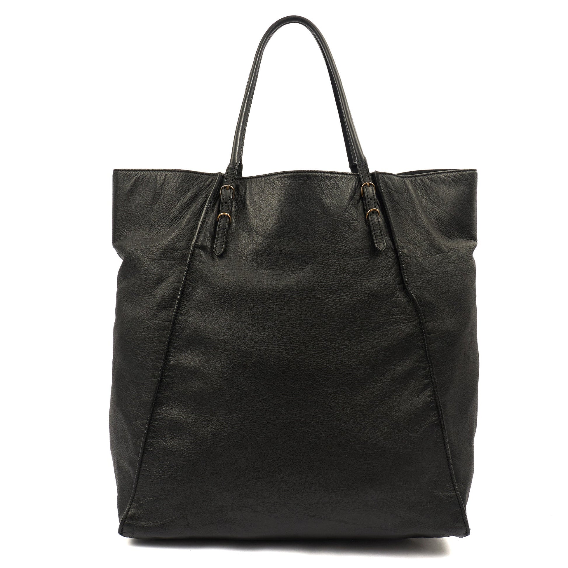 Balenciaga Tote Papier A4 Tote in Black, Leather — Top View