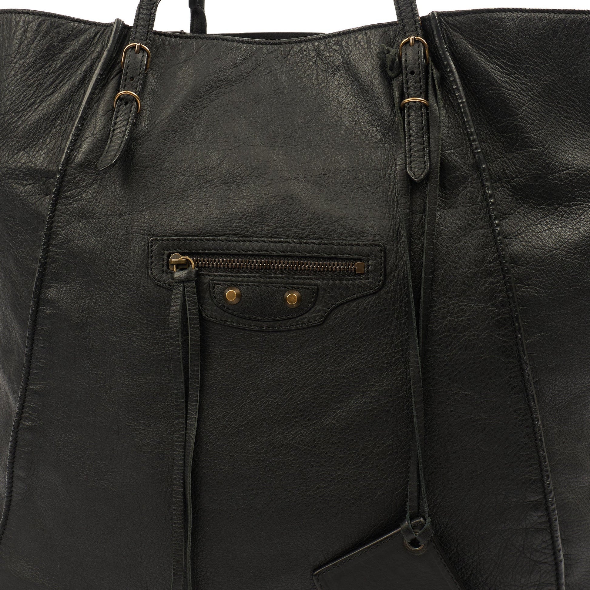 Balenciaga Tote Papier A4 Tote in Black, Leather — Lifestyle View