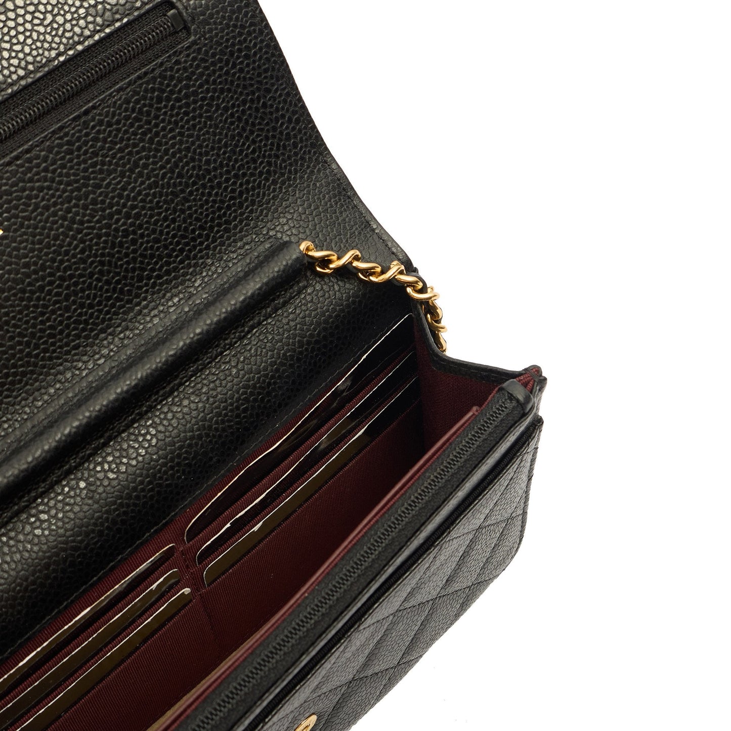 Chanel Cross Body Wallet on Chain in Black, Caviar Leather — Alternate View 8
