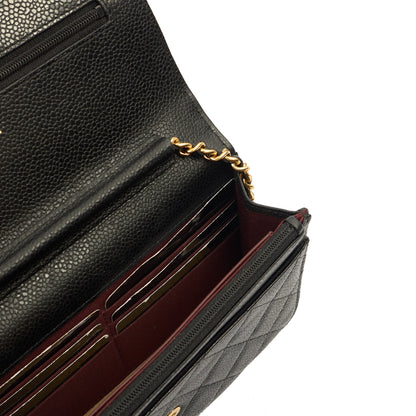 Chanel Cross Body Wallet on Chain in Black, Caviar Leather — Alternate View 8