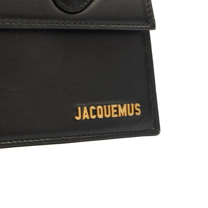 Jacquemus Top Handle Le Grand Chiquito in Black, Leather — Lifestyle View