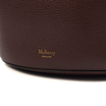 Mulberry Bucket Bag Abbey Small in Oxblood, Leather — Side View
