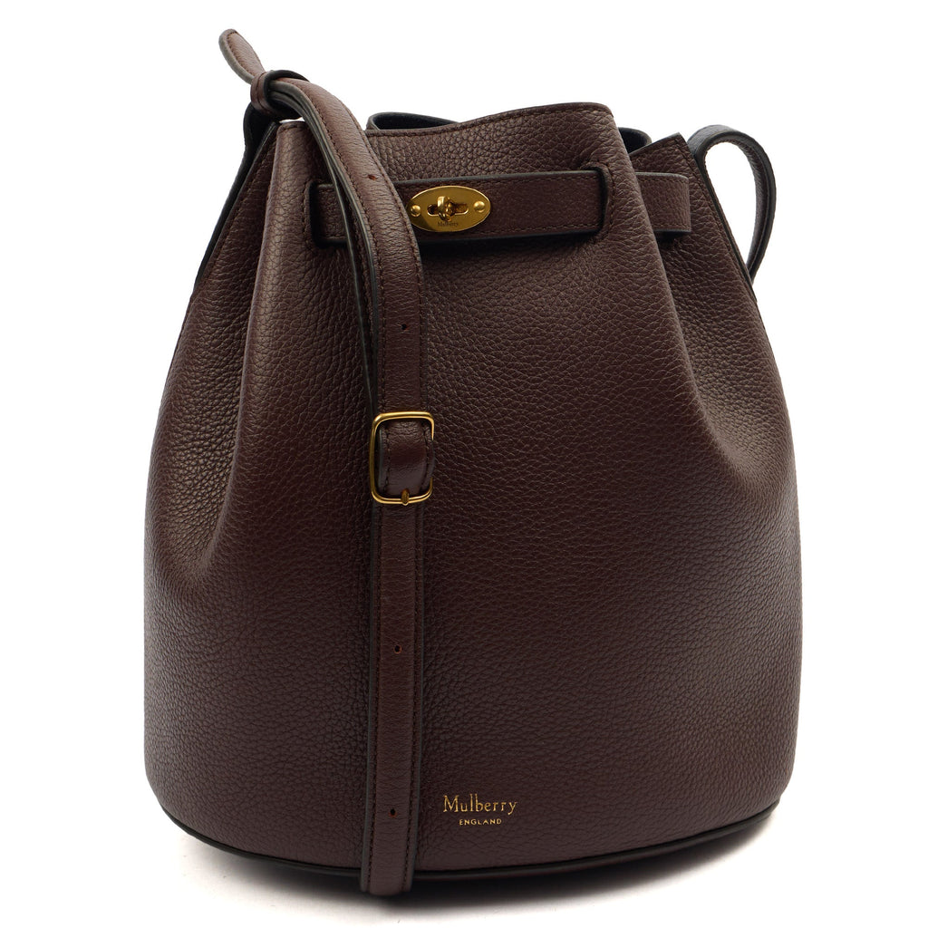 Mulberry Bucket Bag Abbey Small in Oxblood, Leather — Front View