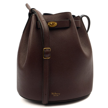 Mulberry Bucket Bag Abbey Small in Oxblood, Leather — Front View