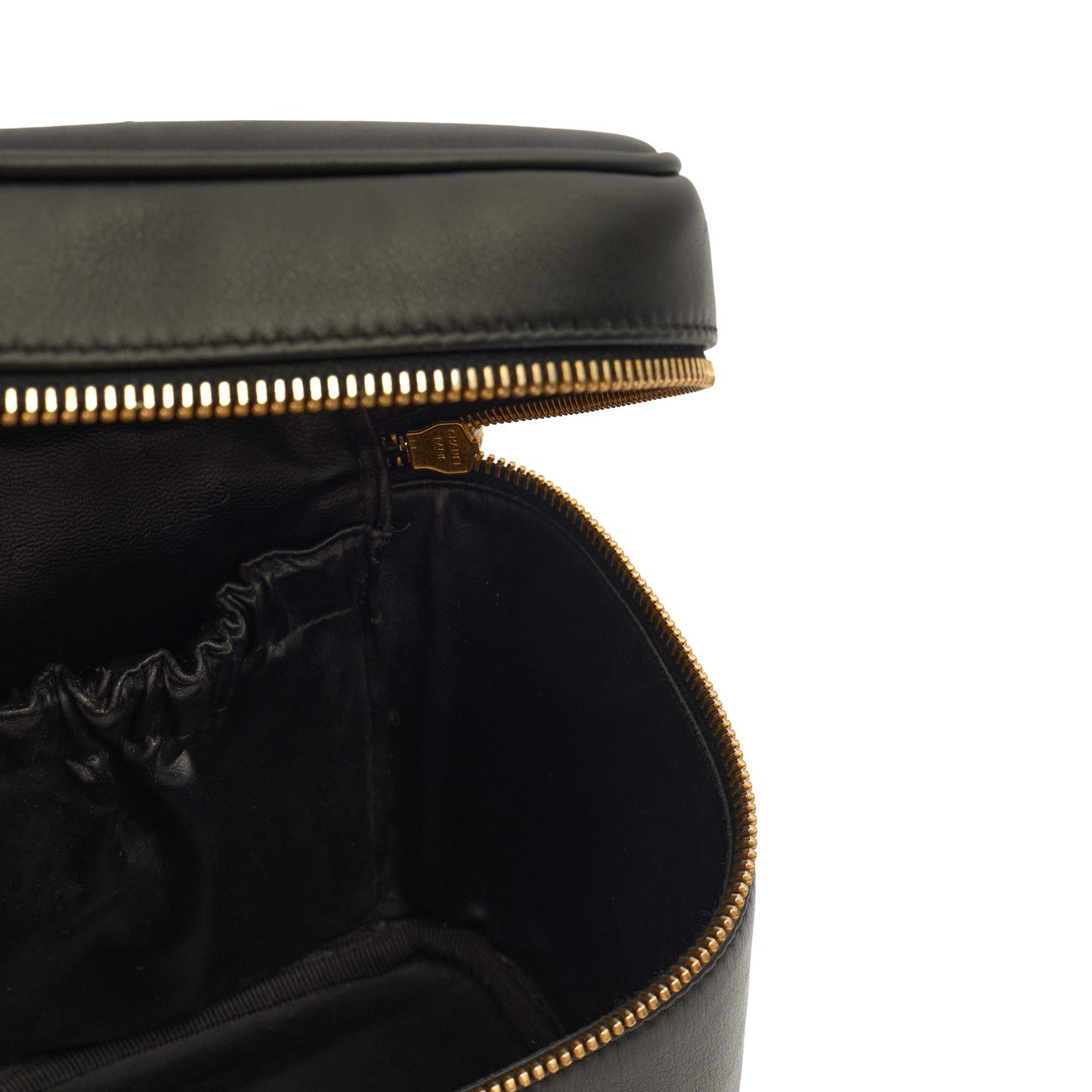 Chanel Cosmetic Bag Vanity Case in Black, Caviar Leather — Alternate View 16