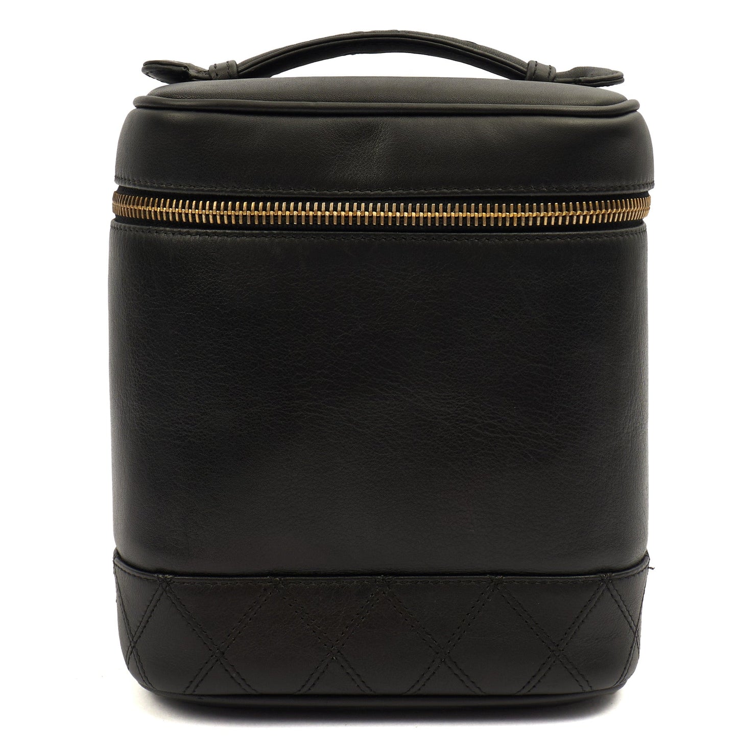 Chanel Cosmetic Bag Vanity Case in Black, Caviar Leather — Alternate View 9