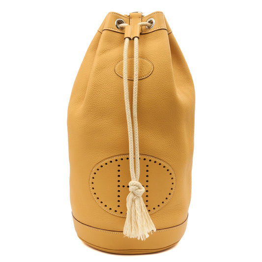 Hermes Vintage Shoulder Bag in Jaune Ambre, Togo Leather — Front View