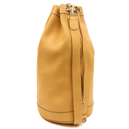 Hermes Vintage Shoulder Bag in Jaune Ambre, Togo Leather — Back View