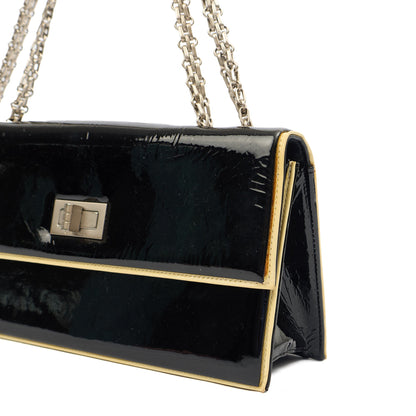 Chanel Shoulder Bag Flap Bag in Black, Patent Leather — Alternate View 15