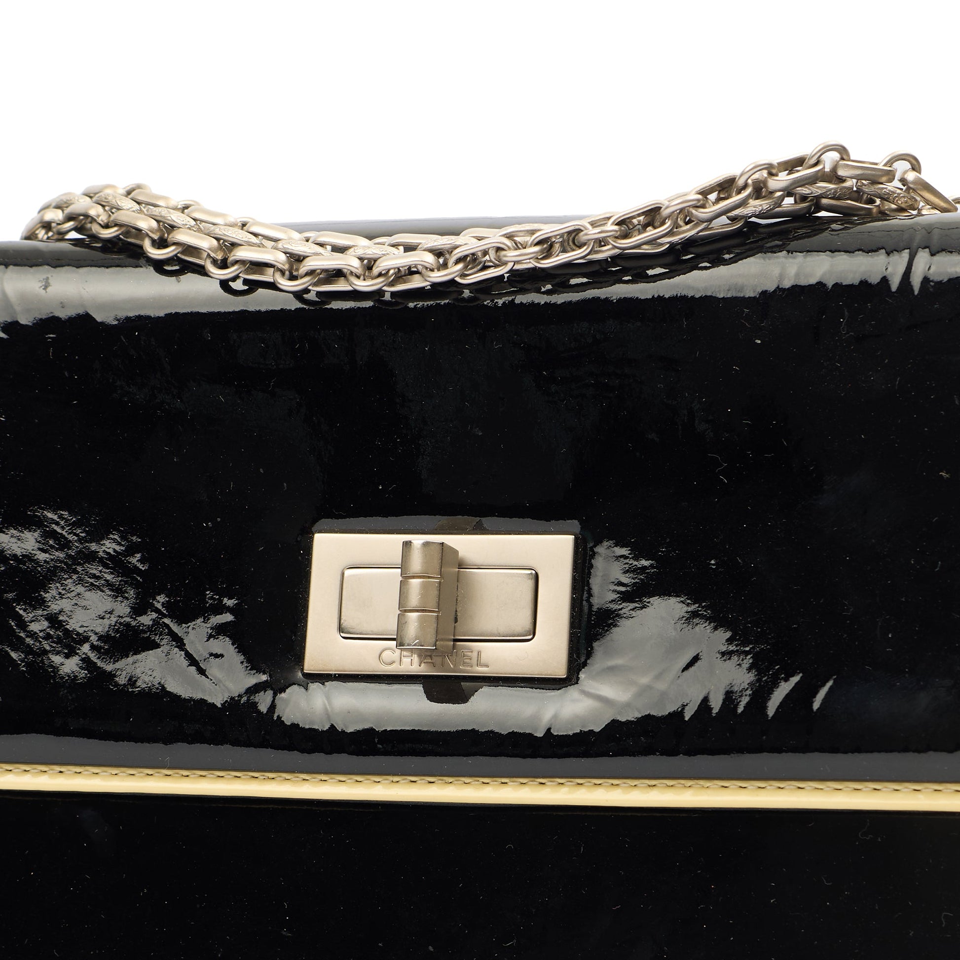 Chanel Shoulder Bag Flap Bag in Black, Patent Leather — Alternate View 7