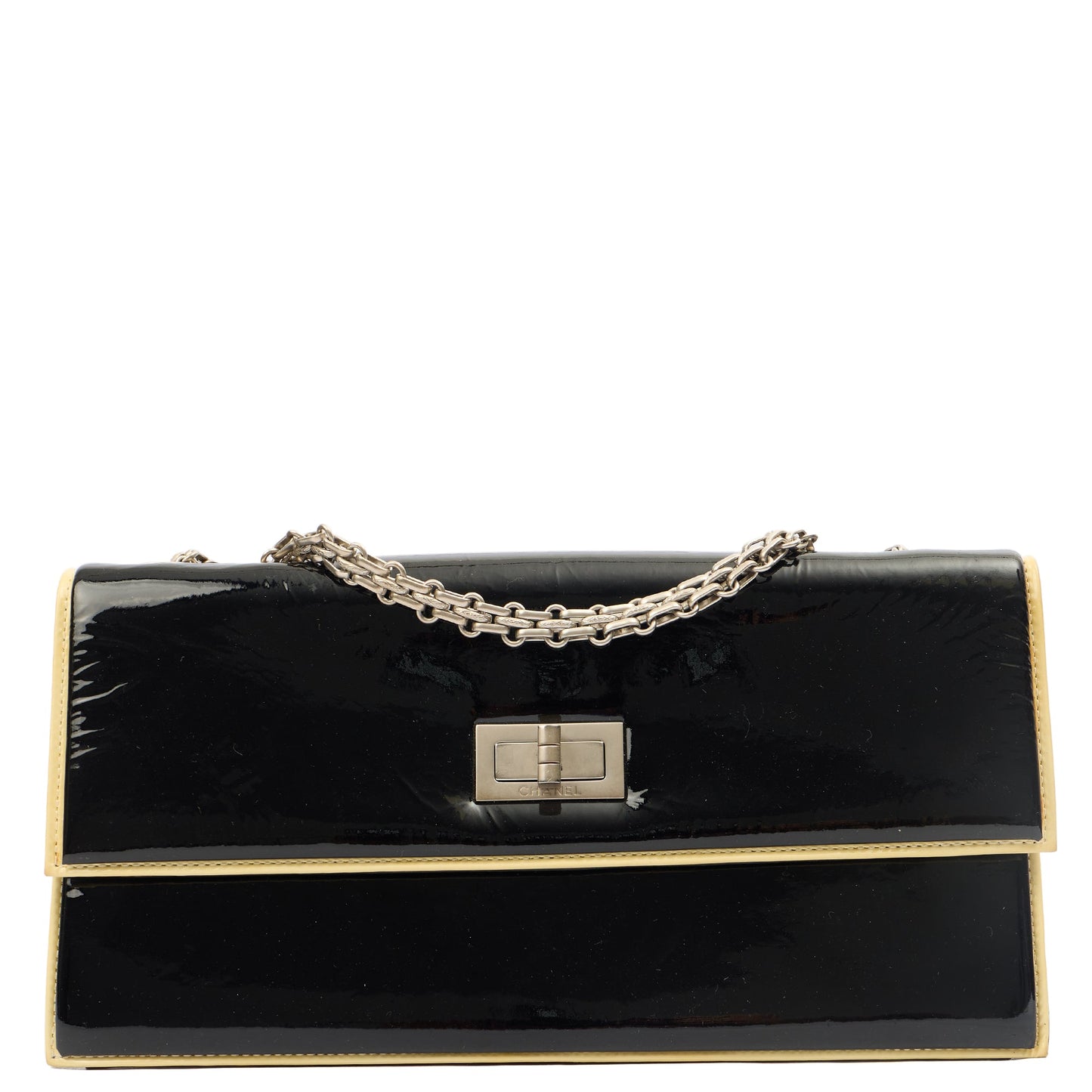 Chanel Shoulder Bag Flap Bag in Black, Patent Leather — Alternate View 10