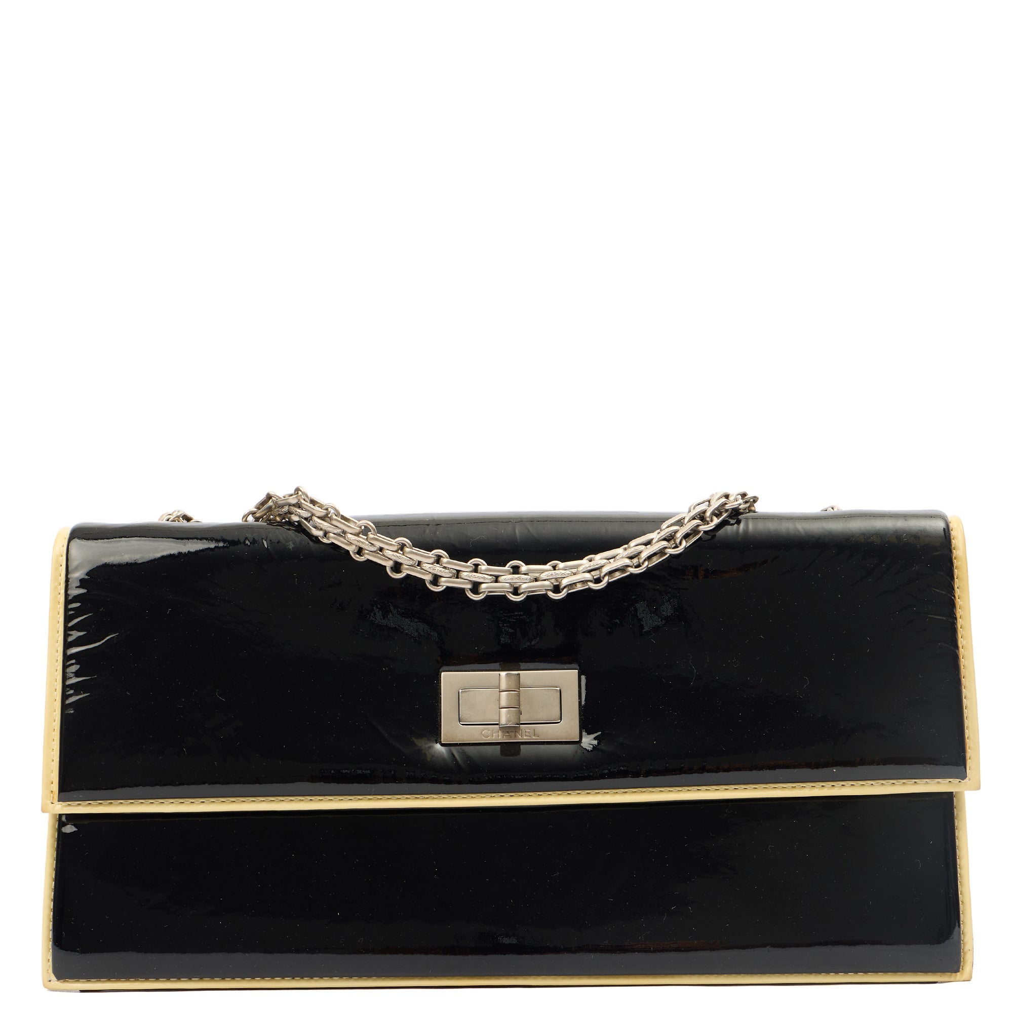 Chanel Shoulder Bag Flap Bag in Black, Patent Leather — Alternate View 10