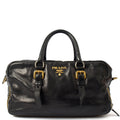 Prada Shoulder Bag Shoulder Bag in Black, Leather — Front View