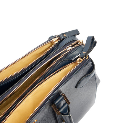 Aspinal of London Tote Brook Street  in Navy, Leather — Alternate View 7
