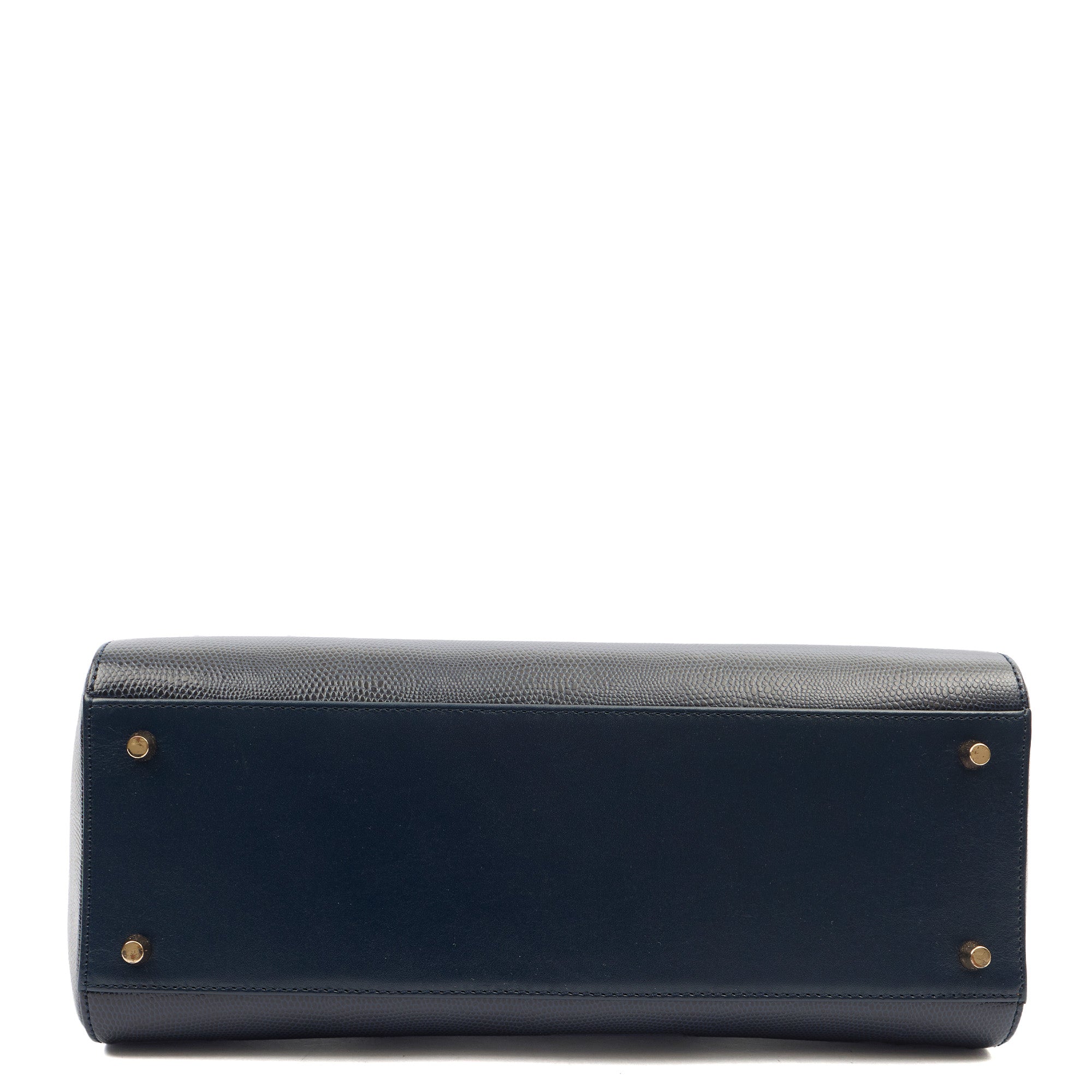 Aspinal of London Tote Brook Street  in Navy, Leather — Top View