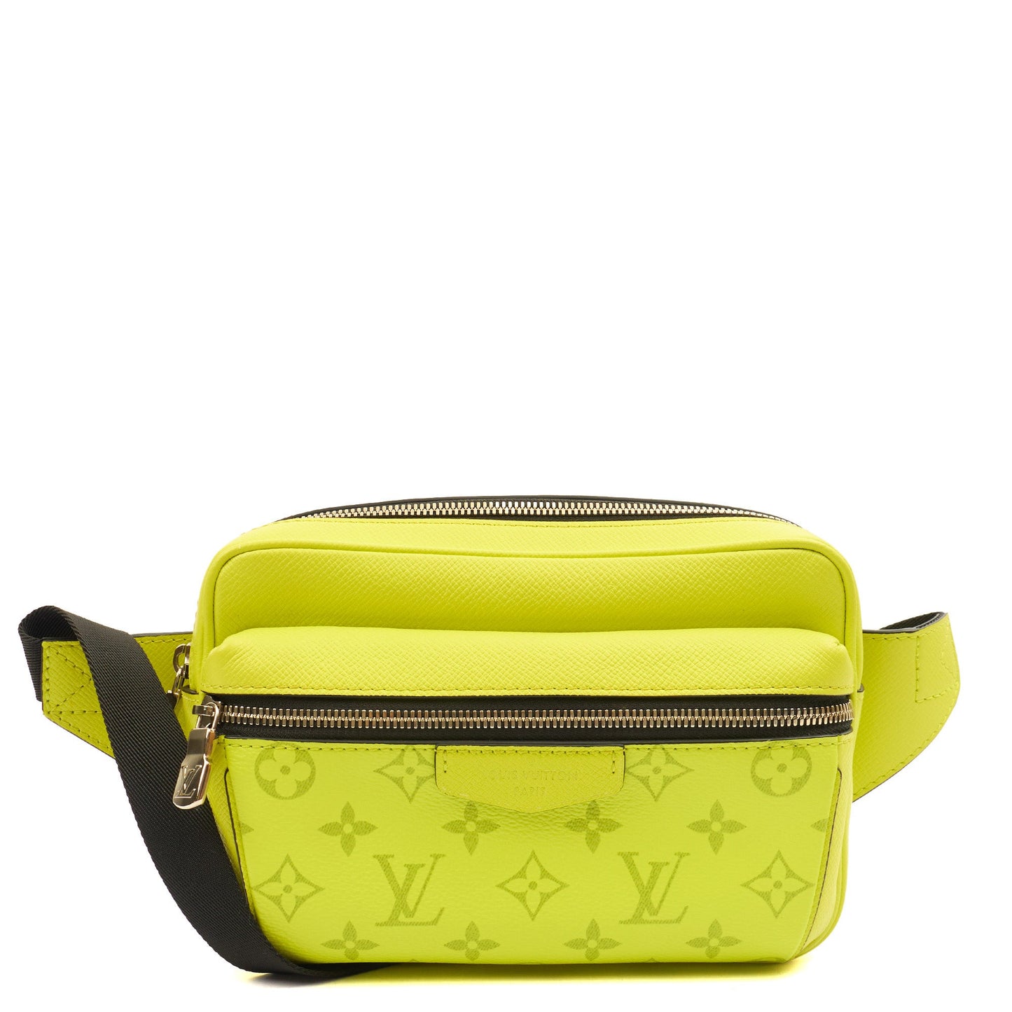 Louis Vuitton Cross Body Bumbag in Green, Canvas — Front View