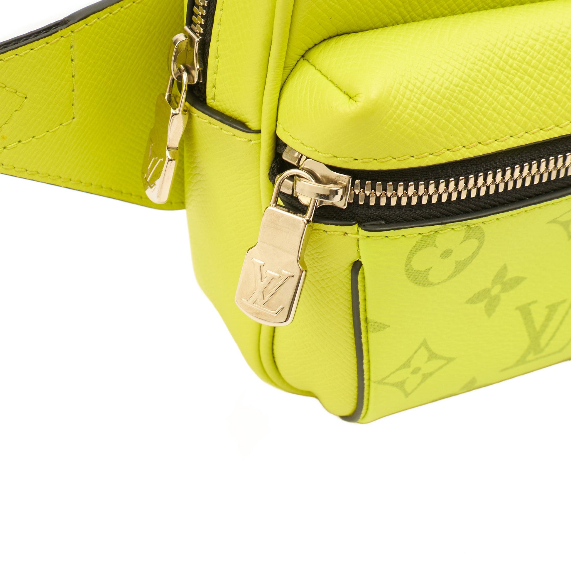Louis Vuitton Cross Body Bumbag in Green, Canvas — Lifestyle View