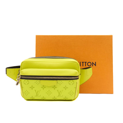 Louis Vuitton Cross Body Bumbag in Green, Canvas — Side View