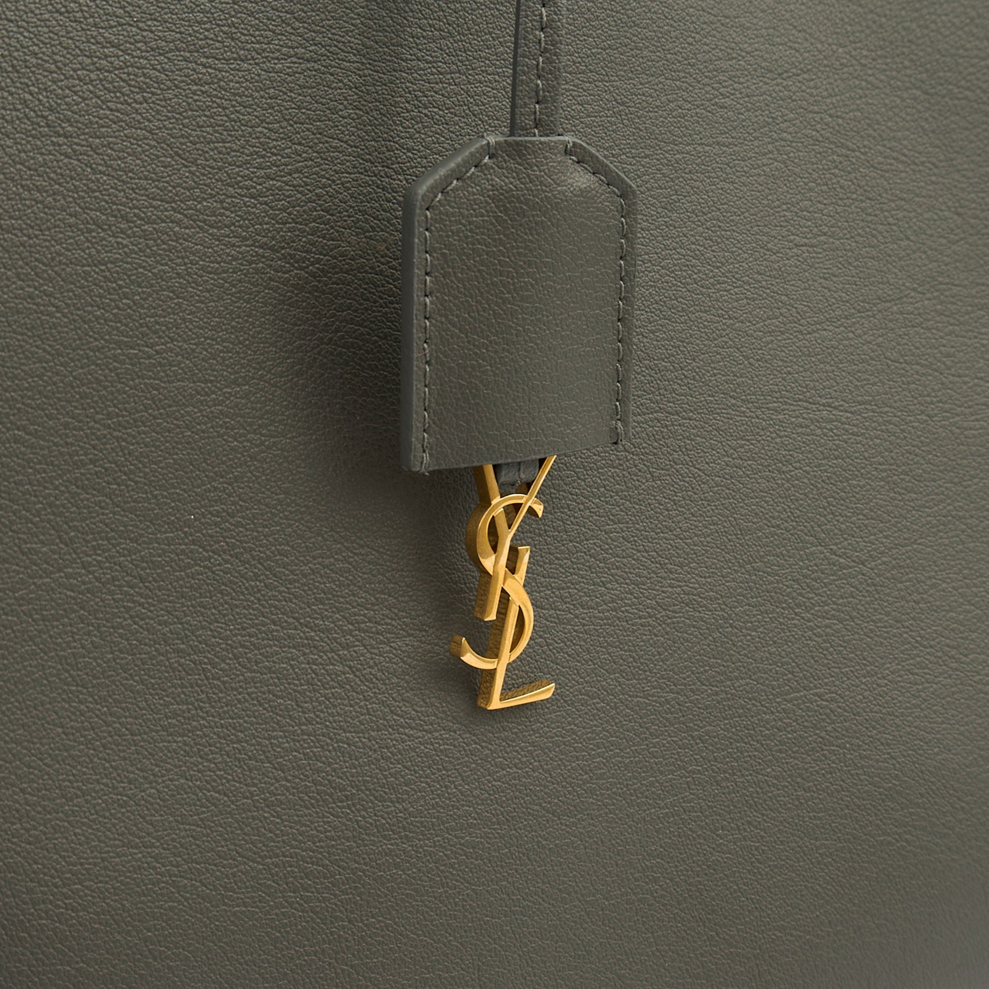 Saint Laurent Tote East West Tote in Grey, Leather — Lifestyle View