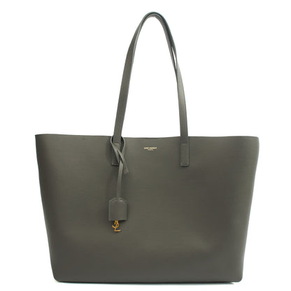 Saint Laurent Tote East West Tote in Grey, Leather — Front View