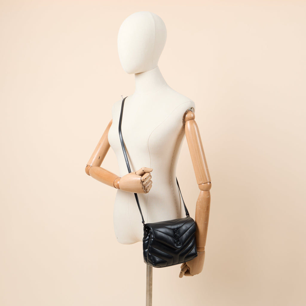 Saint Laurent Mini Bag LouLou - Toy in Black, Leather — Back View