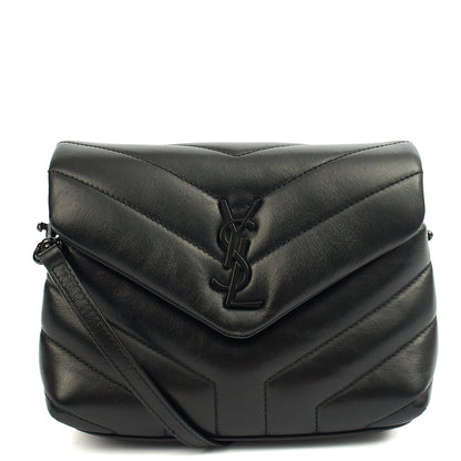 Saint Laurent Mini Bag LouLou - Toy in Black, Leather — Front View