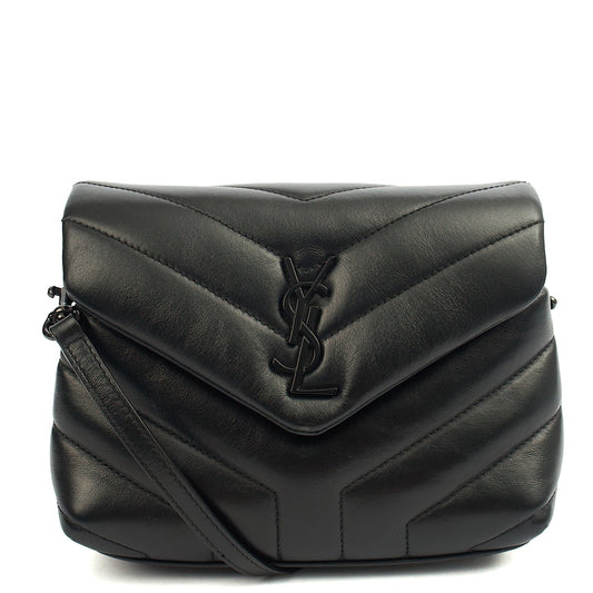 Saint Laurent Mini Bag LouLou - Toy in Black, Leather — Front View