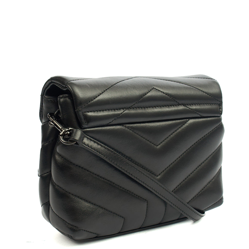 Saint Laurent Mini Bag LouLou - Toy in Black, Leather — Top View