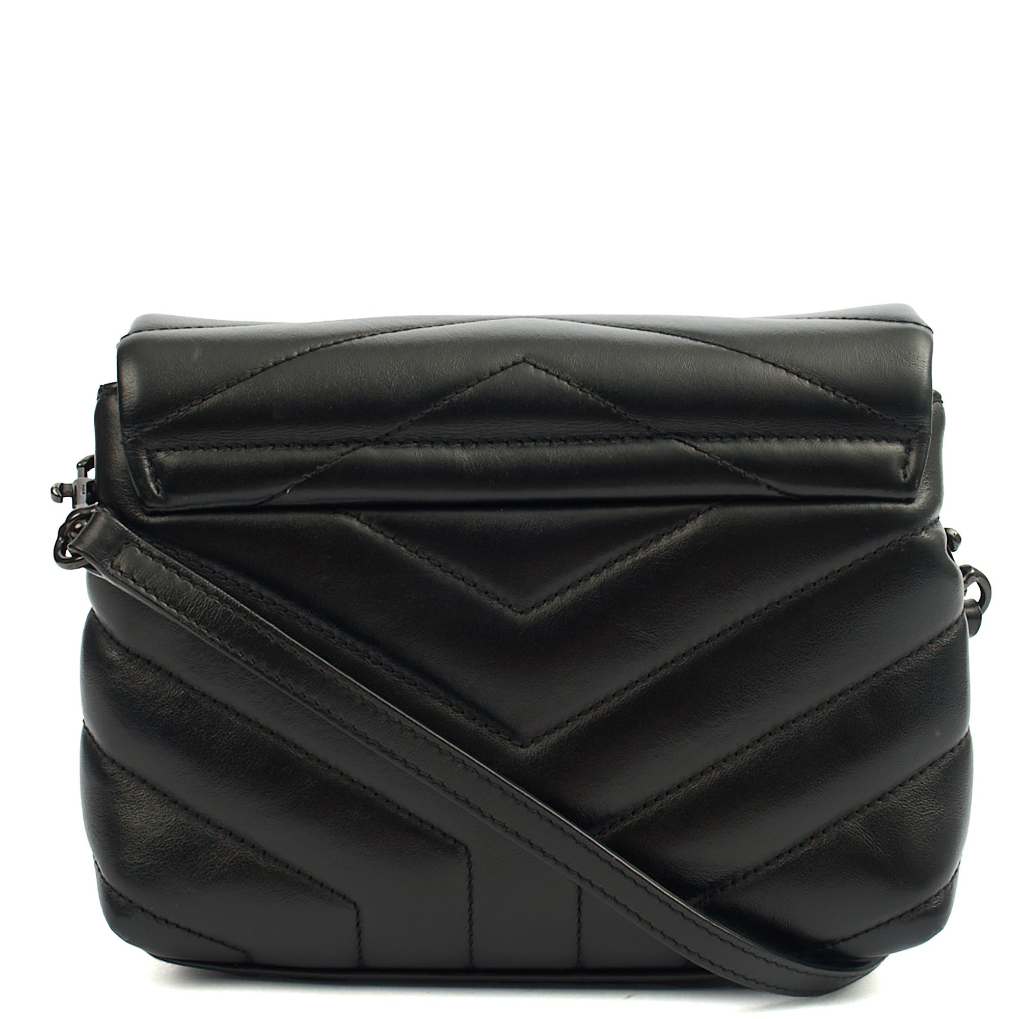 Saint Laurent Mini Bag LouLou - Toy in Black, Leather — Detail View