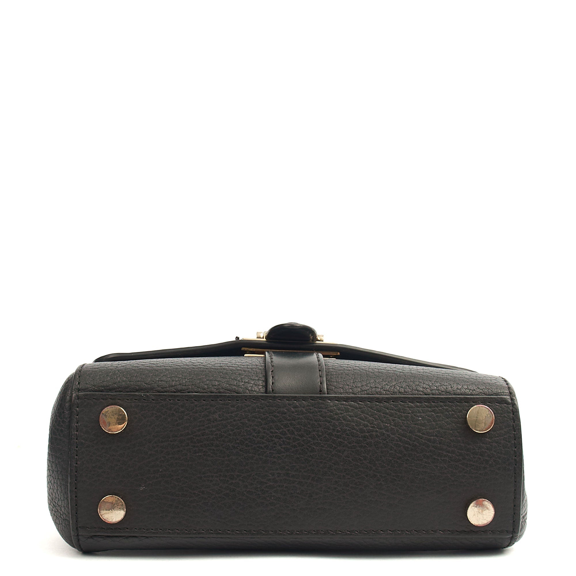 Aspinal of London Cross Body Lottie in Black, Leather — Detail View