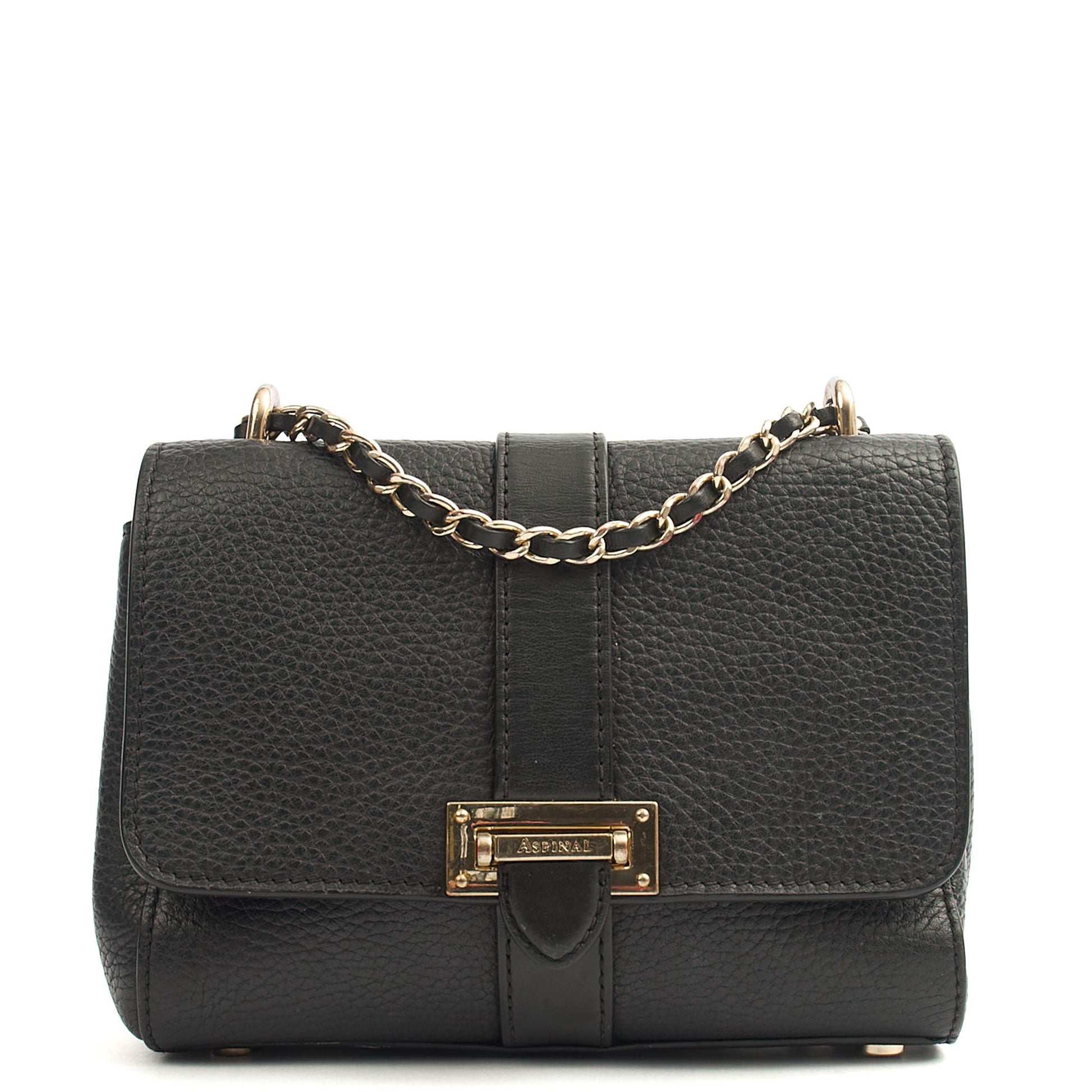 Aspinal of London Cross Body Lottie in Black, Leather — Alternate View 8