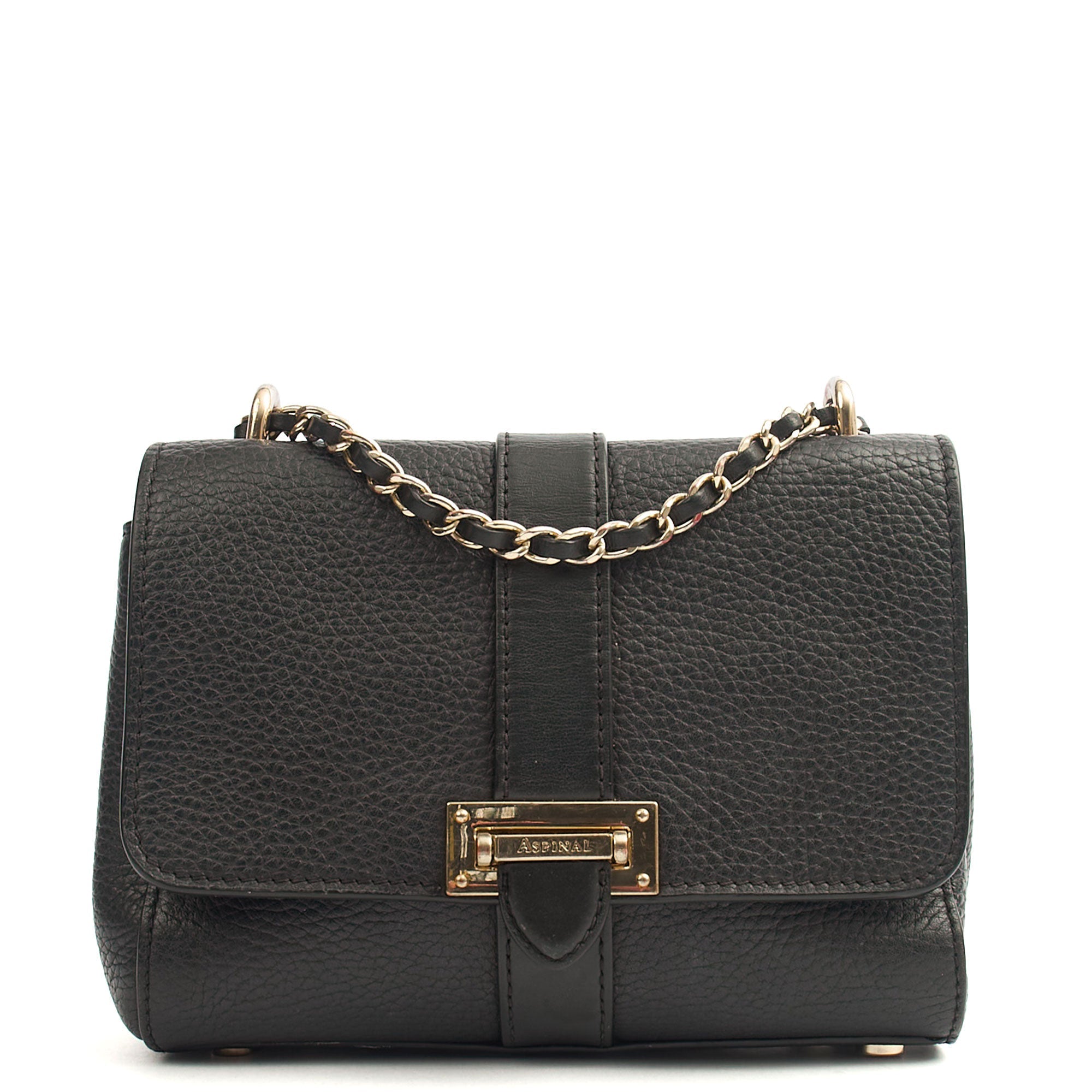 Aspinal of London Cross Body Lottie in Black, Leather — Alternate View 8