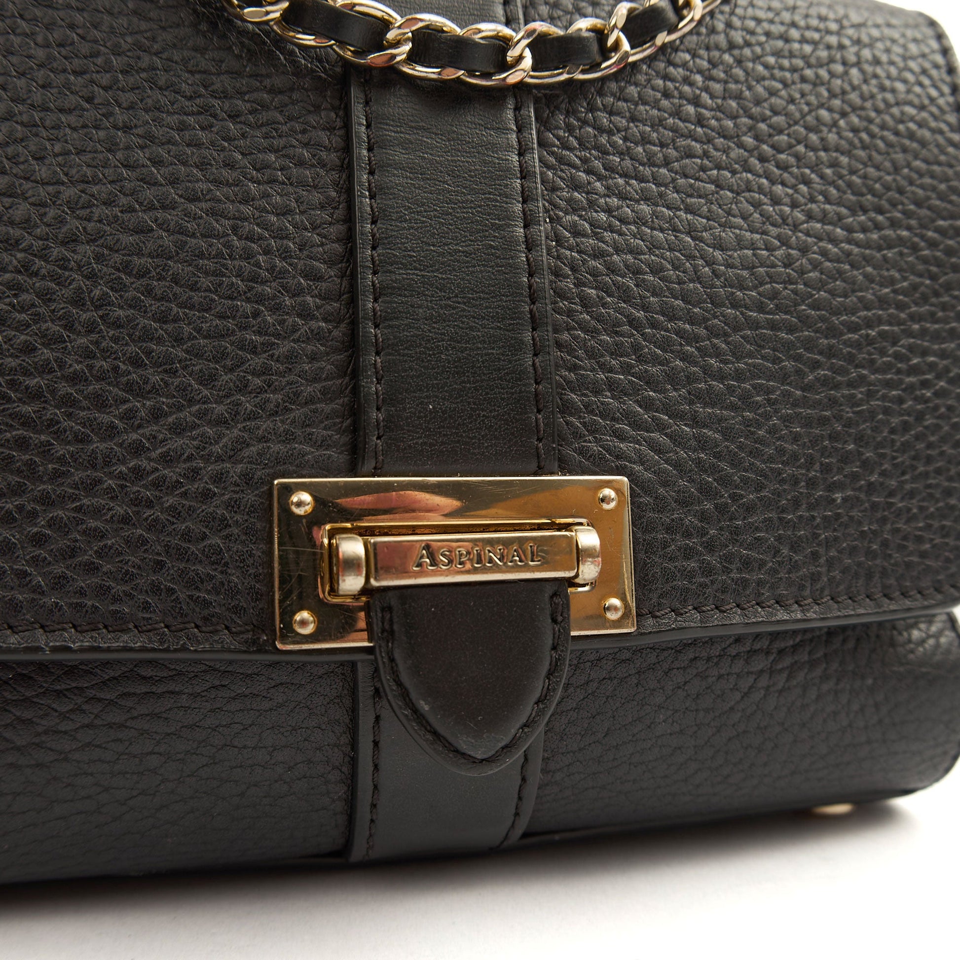 Aspinal of London Cross Body Lottie in Black, Leather — Lifestyle View