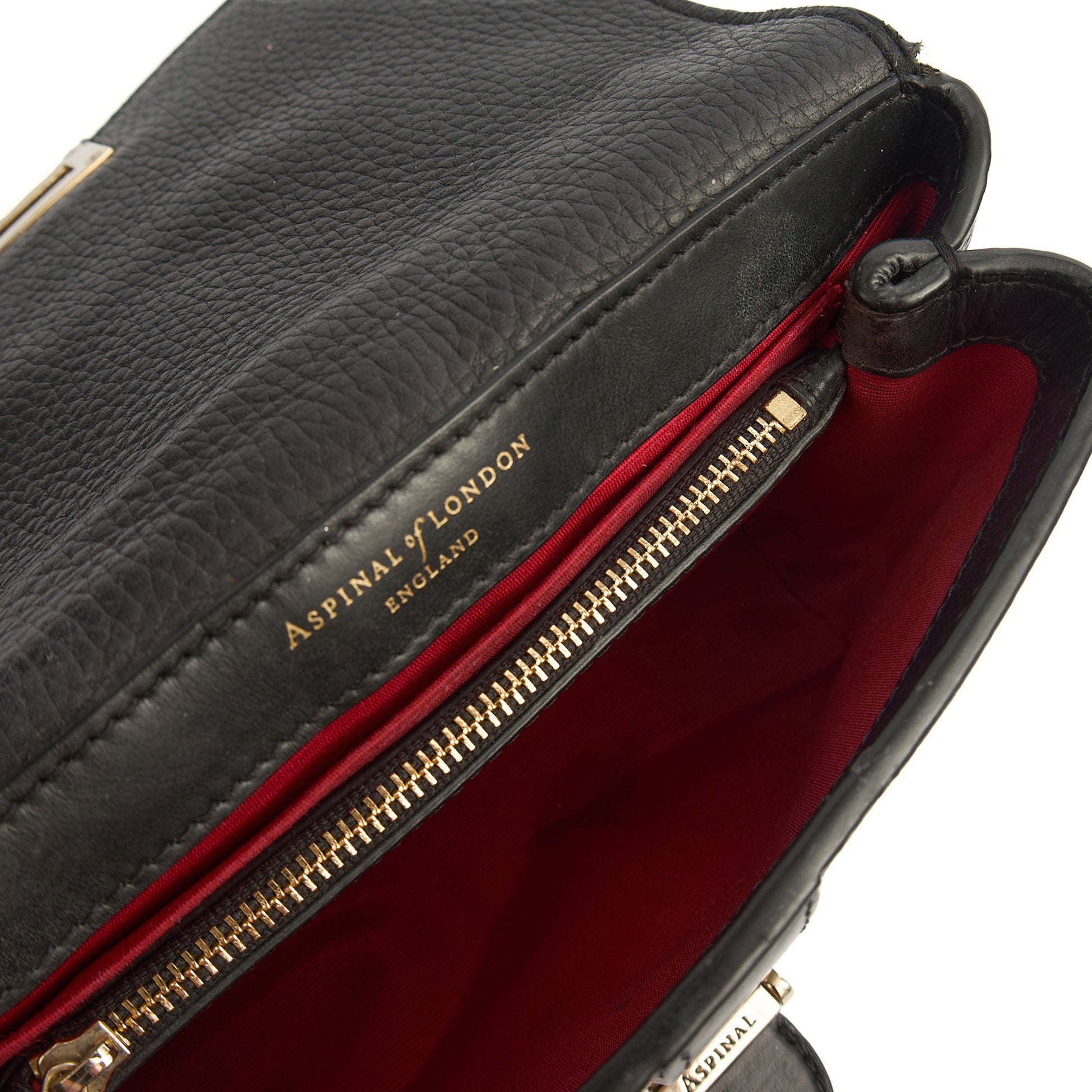 Aspinal of London Cross Body Lottie in Black, Leather — Alternate View 7