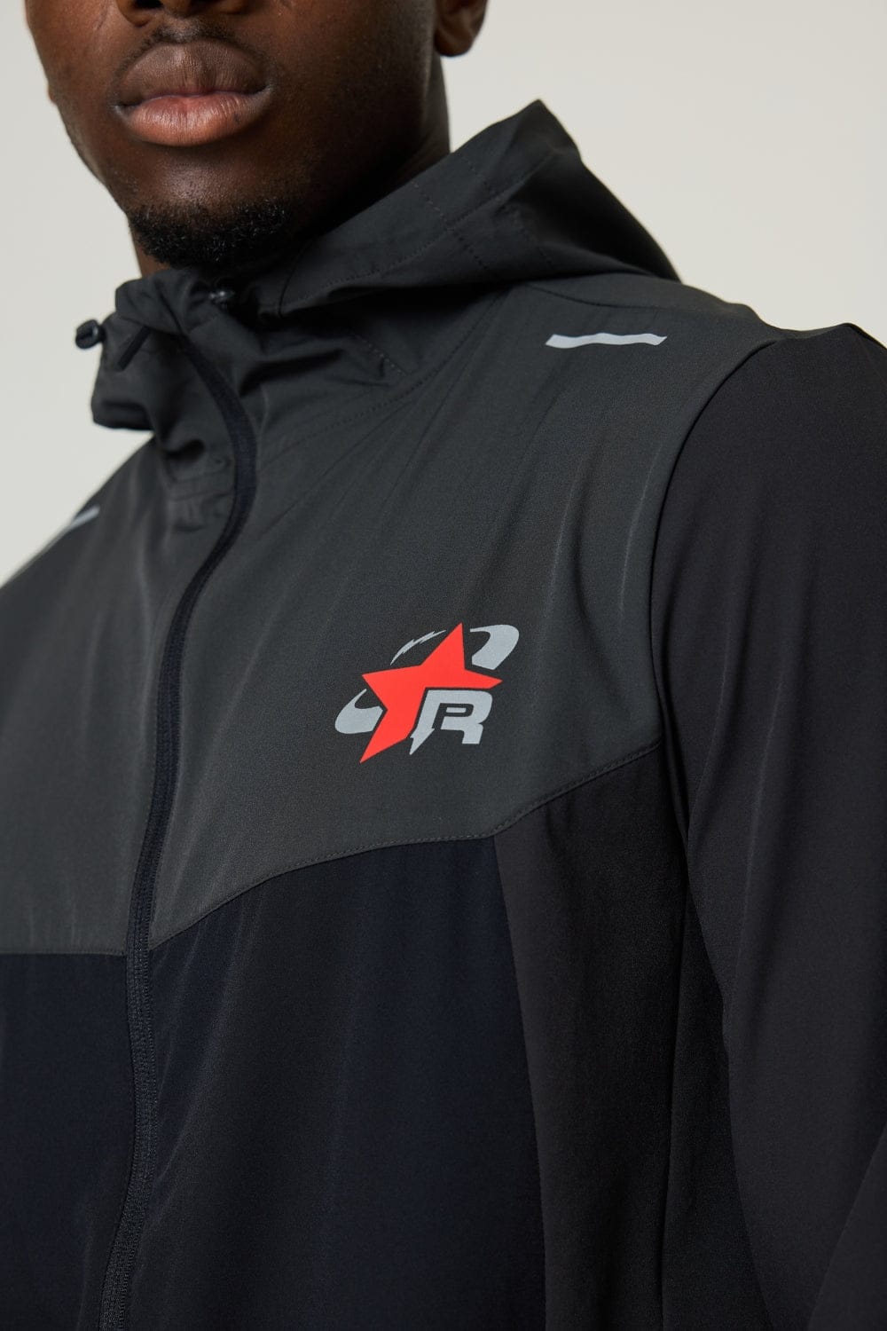 Reprimo RP Flight Windbreaker 'Black Red' — XS — Detail View
