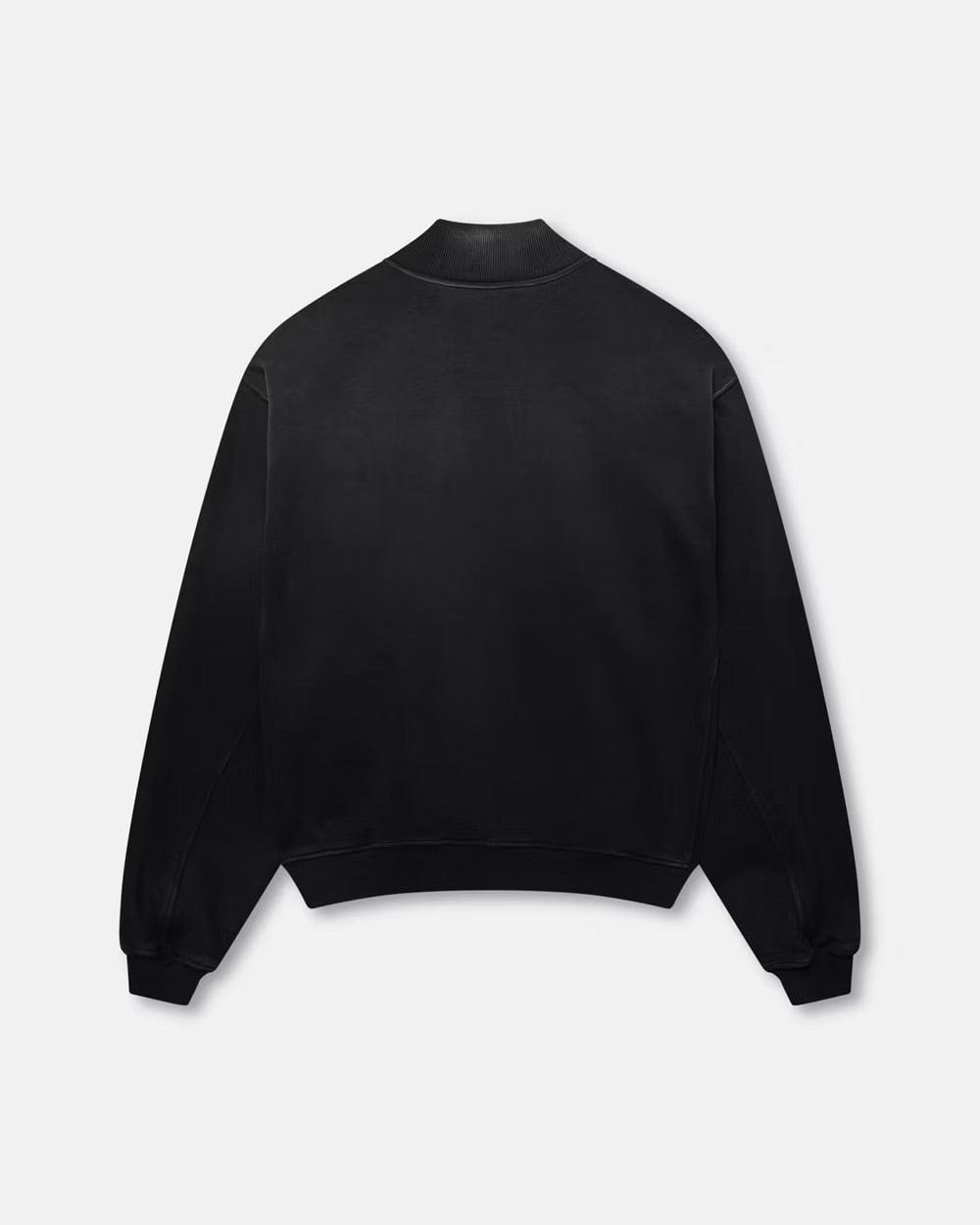 KAIZEN MARKET BLANK HEAVYWEIGHT FADE OUT BOMBER JACKET BLACK — XS — Side View