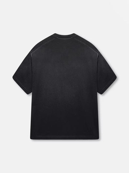 KAIZEN MARKET BLANK HEAVYWEIGHT FADE OUT TEE BLACK — XS — Side View