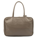 Miu Miu Shoulder Bag Shoulder Bag in Grey, Leather — Front View