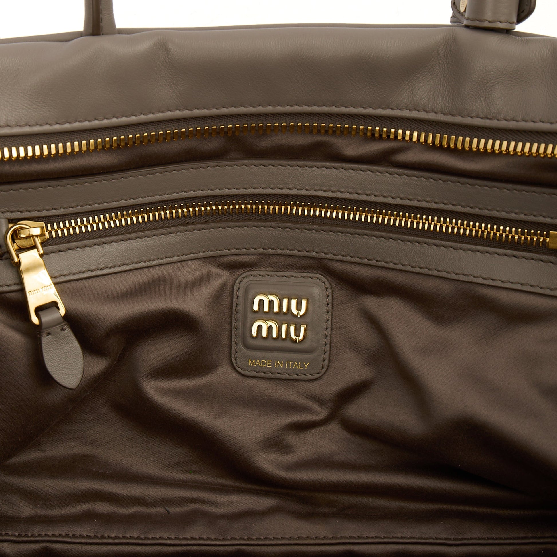 Miu Miu Shoulder Bag Shoulder Bag in Grey, Leather — Alternate View 7