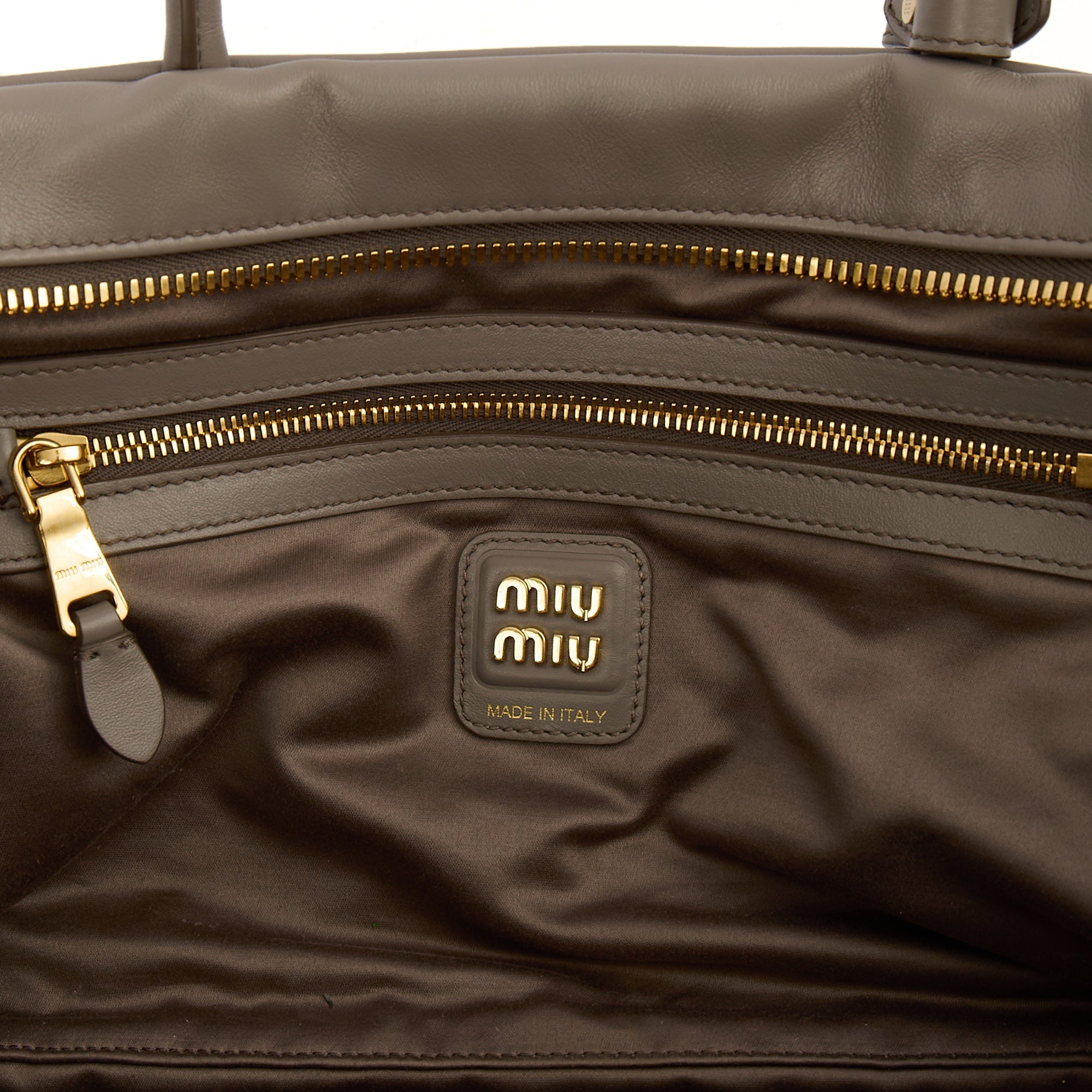 Miu Miu Shoulder Bag Shoulder Bag in Grey, Leather — Alternate View 7