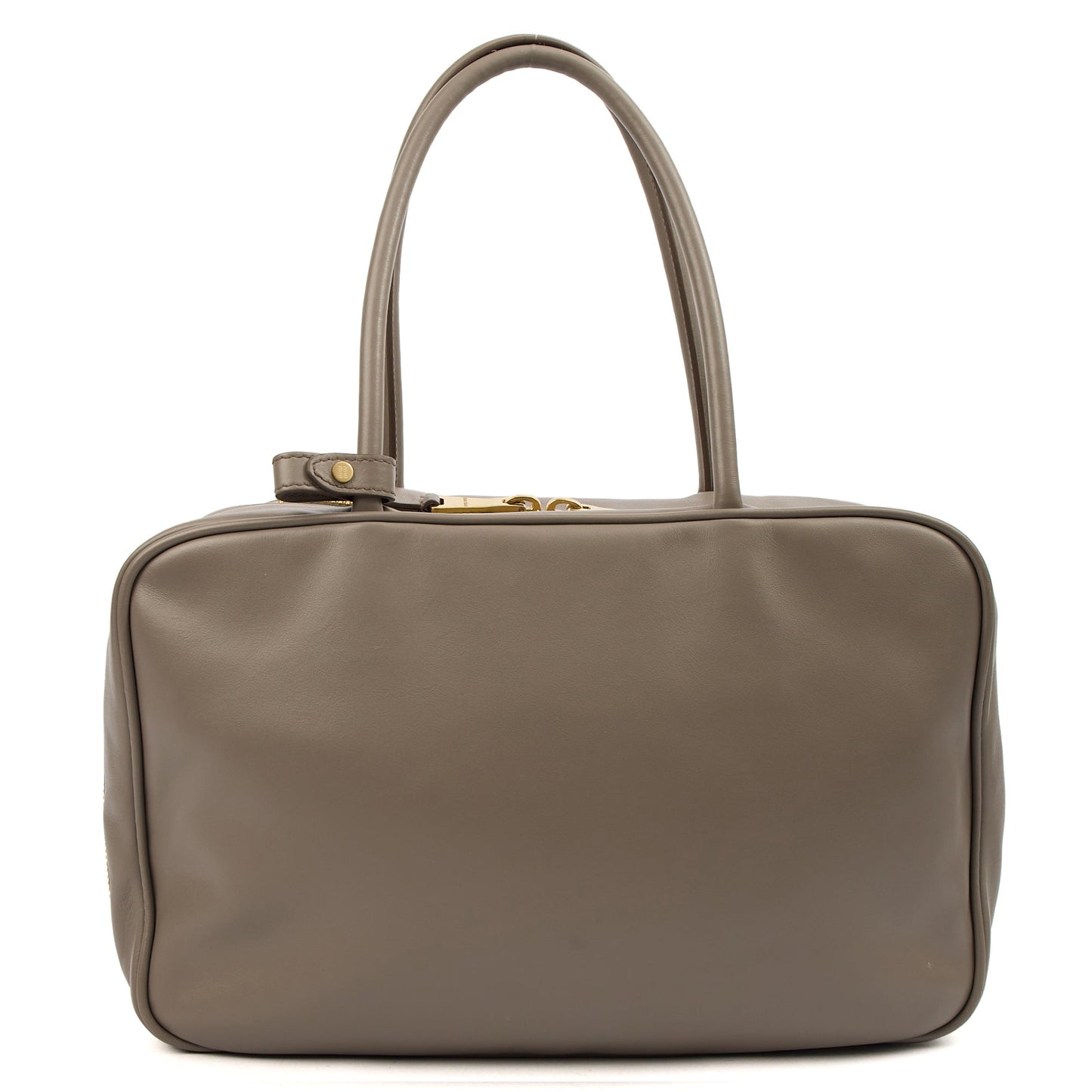 Miu Miu Shoulder Bag Shoulder Bag in Grey, Leather — Top View
