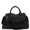 Balenciaga Tote Neo Classic - Medium in Black, Fabric — Front View
