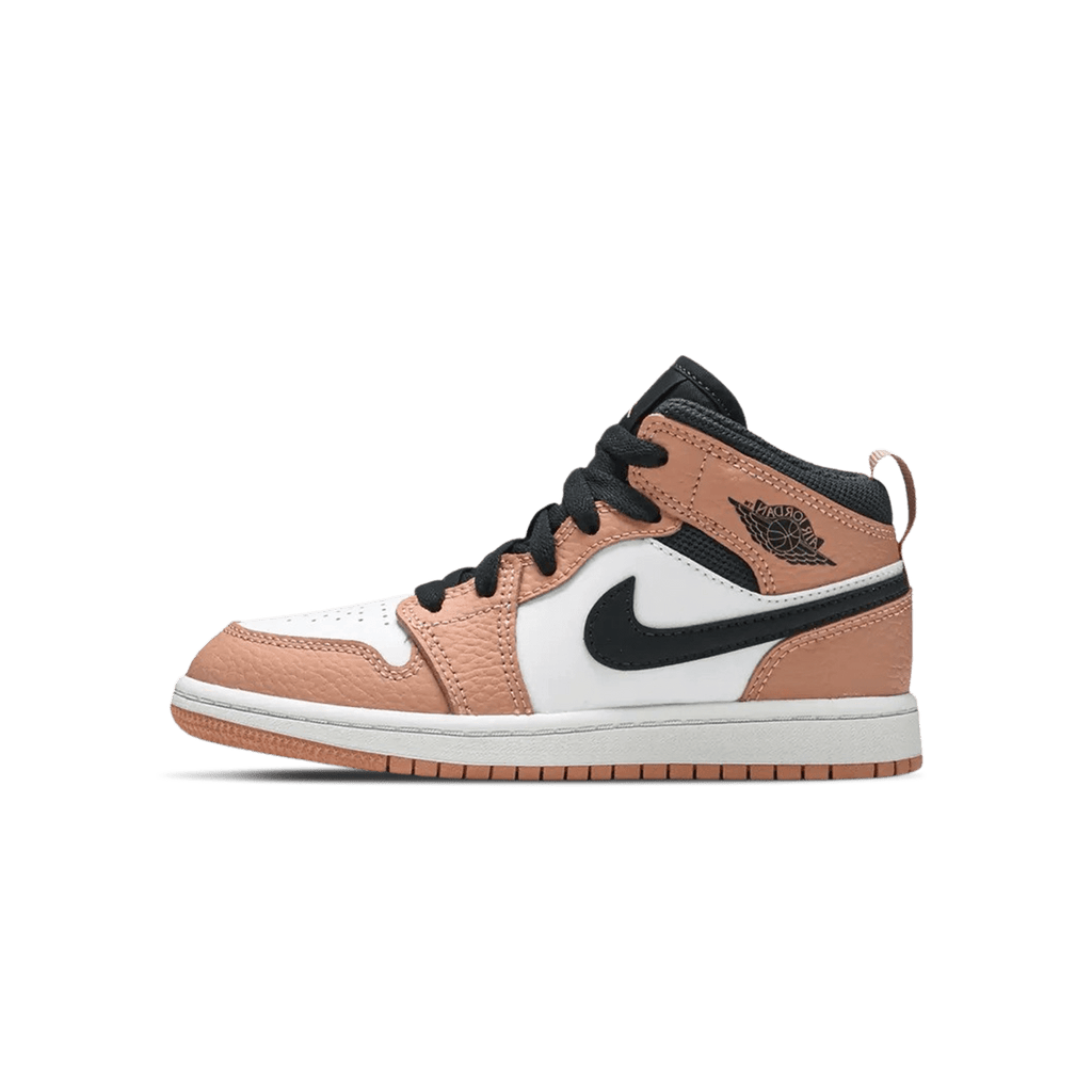 Air Jordan 1 Mid Children's 'Pink Quartz' (PS) — UK 0C | EU 15 | US 0C — Front View