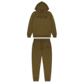 Trapstar Chenille Decoded Hooded Tracksuit-Olive Camo Military Edition — XXS — Front View