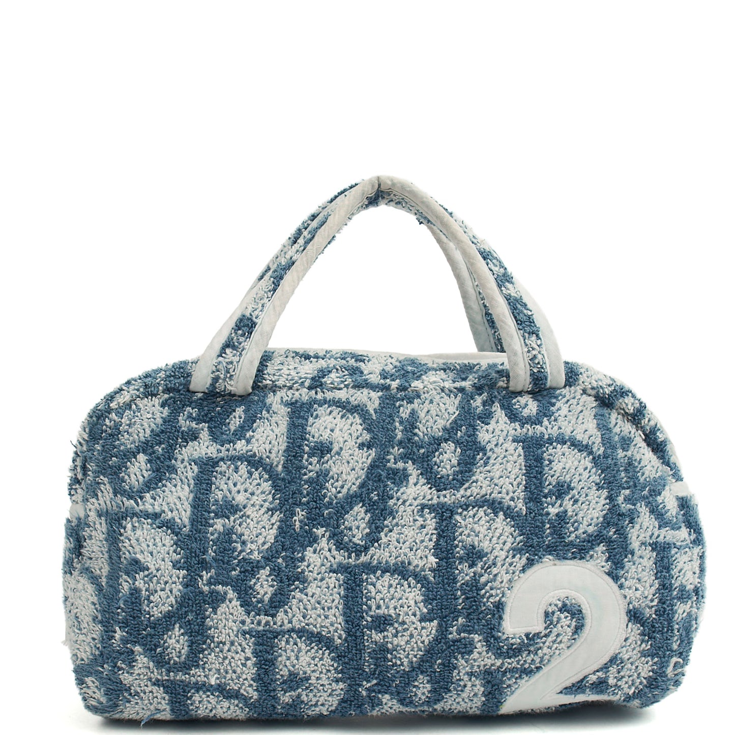 Christian Dior Mini Bag Trotter - Mini in Blue, Fabric — Front View