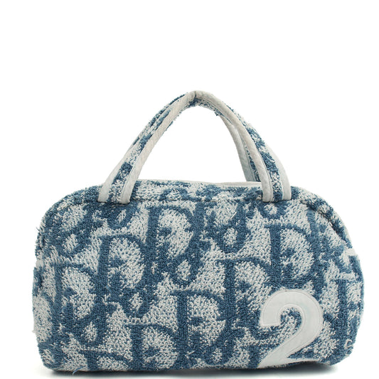 Christian Dior Mini Bag Trotter - Mini in Blue, Fabric — Front View