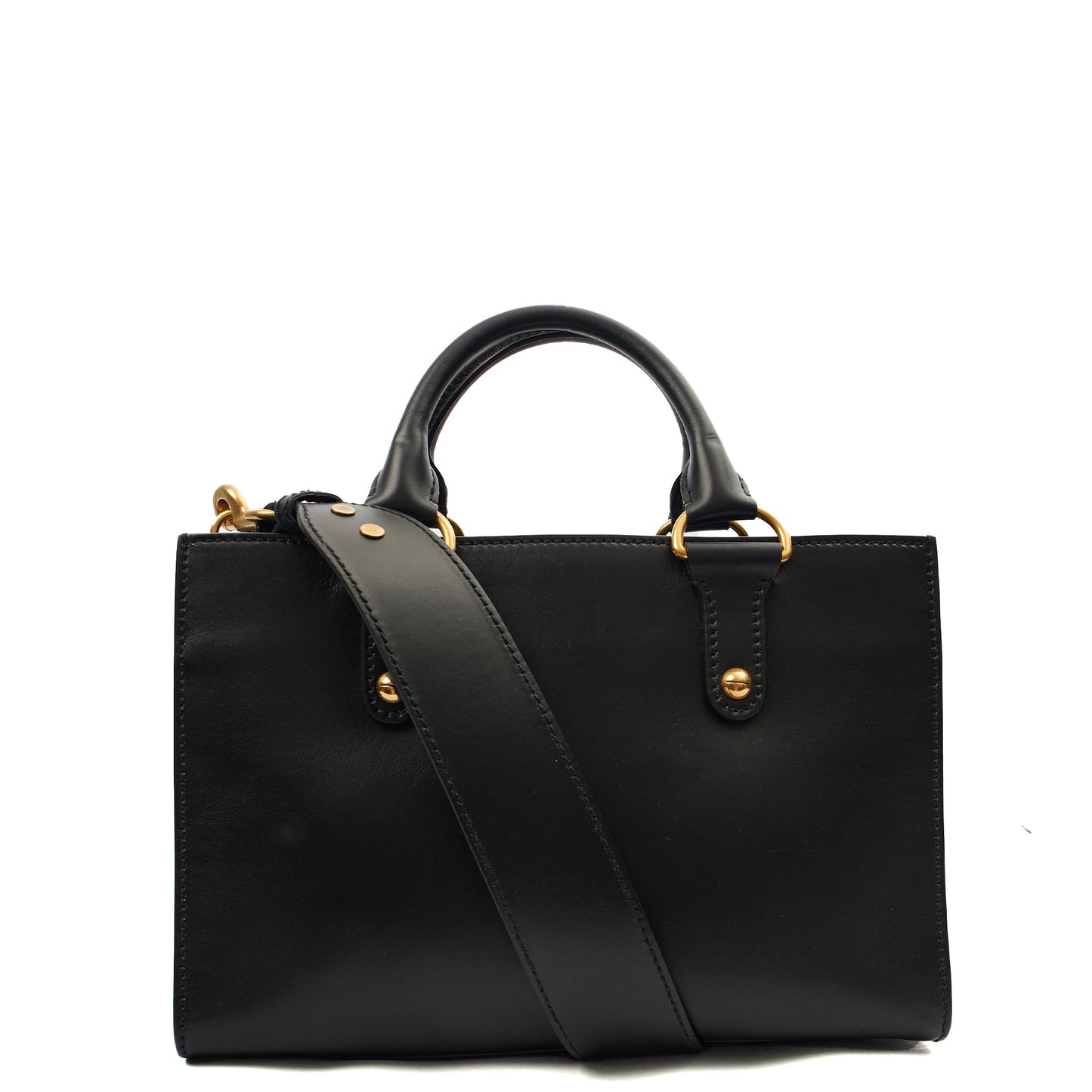 Christian Dior Tote D-Bee Shopping Bag in Black, Leather — Alternate View 9